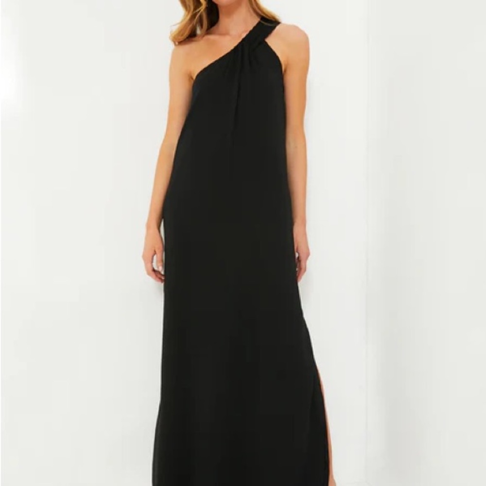 Tuckernuck Black One-Shoulder Dress